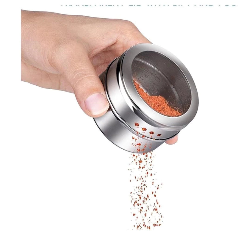 Porta Condimento Inox Magnético (Kit com 4)