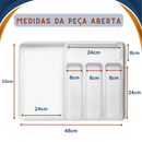 Organizador De Gaveta Extensível Divisor Porta Talheres Utensílios Cozinha Banheiro