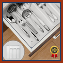 Organizador De Gaveta Extensível Divisor Porta Talheres Utensílios Cozinha Banheiro