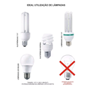 Luminária Spot Trilho Triplo 3 Sobrepor Direcionável E-27 Para Lâmpadas Led Bulbo