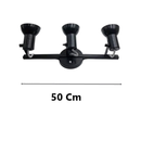 Luminária Spot Trilho Triplo 3 Sobrepor Direcionável E-27 Para Lâmpadas Led Bulbo