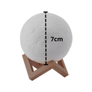 Luminaria Lua Cheia 3D de Mesa com Suporte Led Sem Fio Decoração