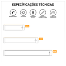 Kit Smart Luminária Inteligente Led Barra Difusa Recarregável USB com sensor de movimento Sem fio