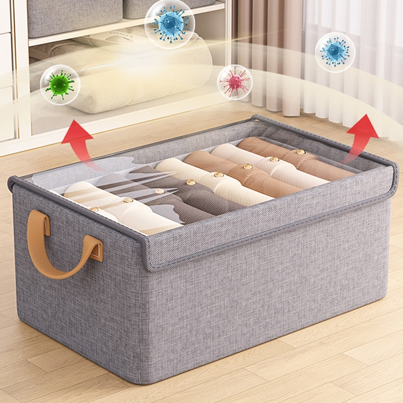 Caixa Organizadora Dobrável Multiuso Com Tampa Feita em TNT Resistente E Ecológico